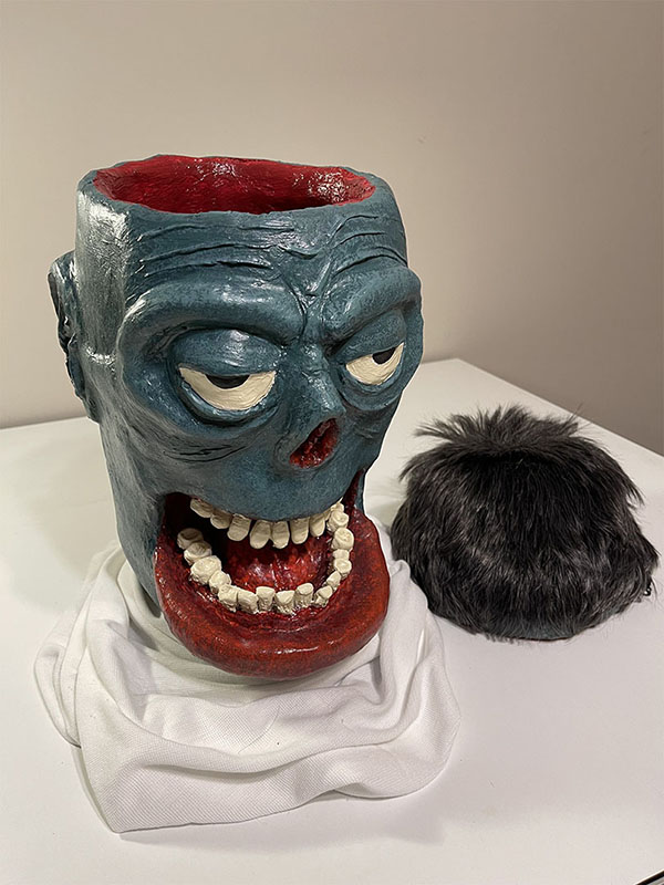 completed zombie sculpture